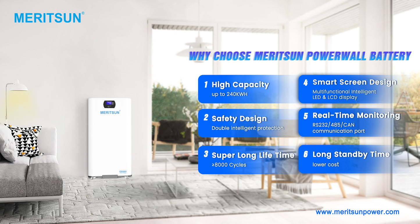 15kWh 48V LiFePO4 Wall Mounted Battery